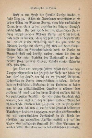 Studienjahre in Berlin