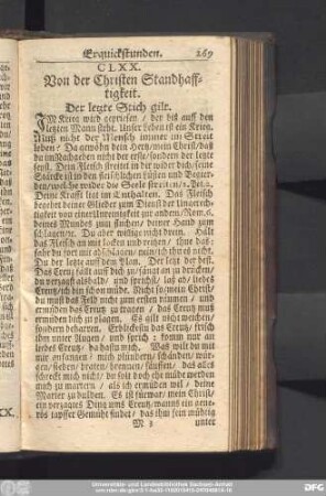 CLXX. Von der Christen Standhafftigkeit. Der letzte Stich gilt.