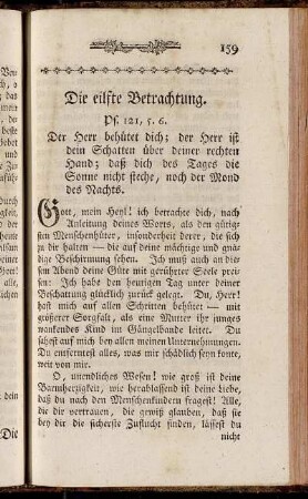 Die eilfte Betrachtung