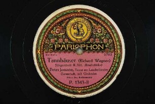 Tannhäuser : Sängerstreit; II. Akt, (Bruchstücke) / (Richard Wagner)