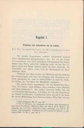 Kapitel I. Primäres und sekundäres mn im Latein.
