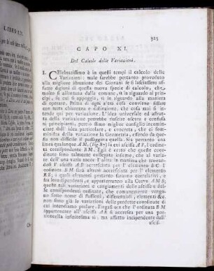 Capo XI. Del Calcola delle Variationi.