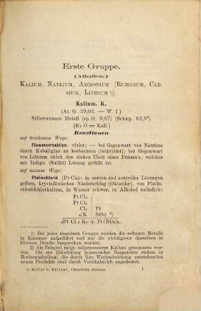 Kurzes Lehrbuch der analytischen Chemie