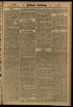 Zweite Ausgabe vom Dienstag, den 20. Mai 1913.