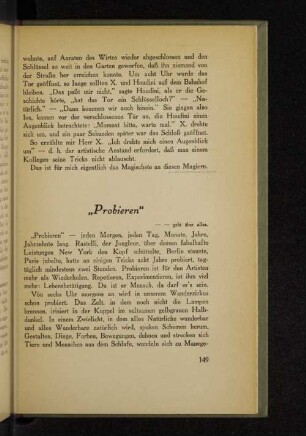 "Probieren"