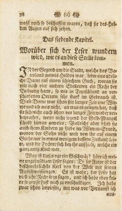 Das siebende Kapitel. Worüber sich der Leser wundern wird, wie es an diese Stelle kommen