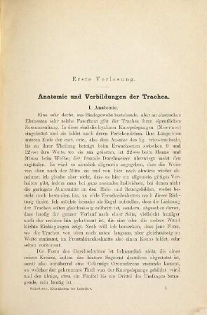 Vorlesungen über die Krankheiten des Kehlkopfes, der Luftröhre, der Nase und des Rachens, 2. Vorlesungen über die Krankheiten der Luftröhre