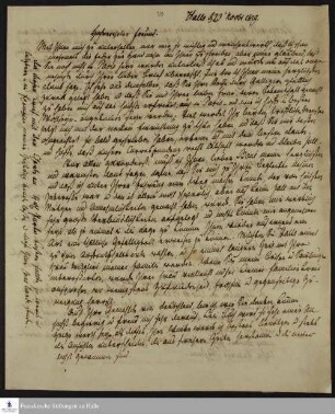 Brief von Christian Keferstein an Ami Boué.