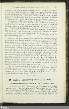 IX. Capitel. Grossherzogthum Sachsen-Weimar