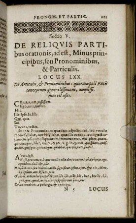 Sectio V. Pronom. Et Partic.