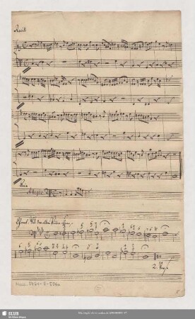Organo [= b transp.; nur zusätzl. Recitativo und Choral]