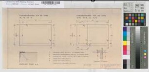[Vorgefertigte Gebäude]: Fundamentrahmen für die Typen 3a, 3b, und 3c sowie 3a-W, 3b-W und 3c-W [2 Exemplare], M. 1:25 und M. 1:2