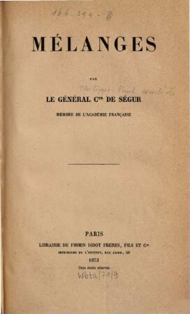 Mélanges