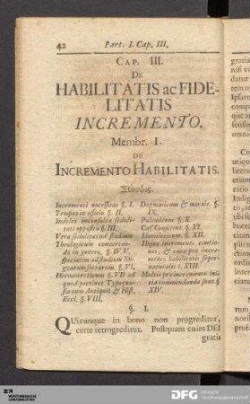 Membr. I. De Incremento Habilitatis