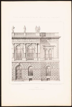 Theater: Ansicht (aus: Baukunst der Renaissance, Entwürfe von Studirenden unter Leitung von J. C. Raschdorff, I. Jahrgang, Berlin 1880)