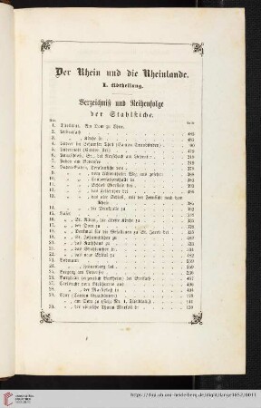 Verzeichnis und Reihenfolge der Stahlstiche
