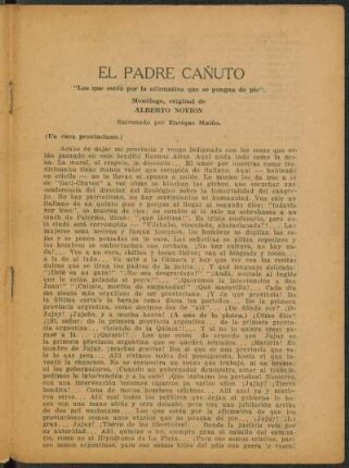 El padre cañuto : monólogo, original