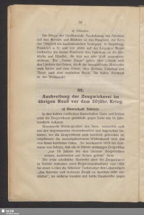 III. Ausbreitung der Zeugwirkerei im übrigen Reuß vor dem 30jähr. Krieg