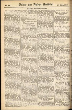 Zweite Ausgabe vom Mittwoch, den 10. März 1880.