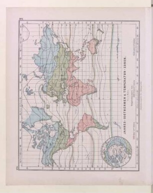 Jahres- Isothermen und Temperatur-Zonen