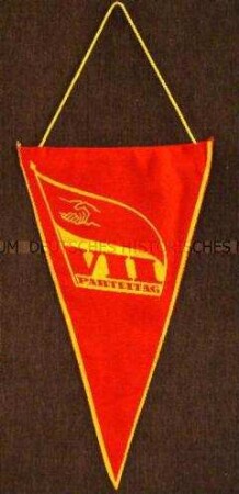 Wimpel der Sozialistischen Einheitspartei Deutschlands VII. Parteitag der SED