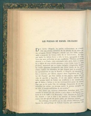 Las poesías de Rafael Obligado