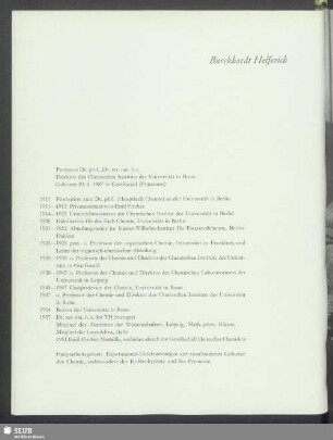 Burckhardt Helferich