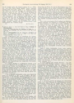 689-699 [Rezension] Courth, Franz, Der trinitarische Gott, die Schöpfung, die Sünde
