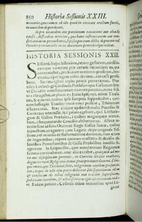 Historia Sessionis XXIII.