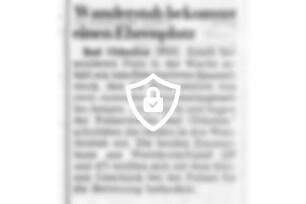 Wanderstab bekommt einen Ehrenplatz