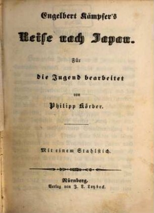Unterhaltende Jugend-Bibliothek interessanter Reisen zu Wasser und zu Land in die Länder und Meere der heißen Zone : zur Belehrung in geographischer, nautischer und naturhistorischer Hinsicht. 1849