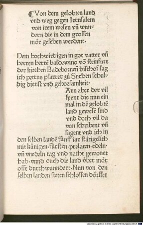 Das buoch von dem weg zuo dem heiligen grab oder gelobten land vnd wundern
