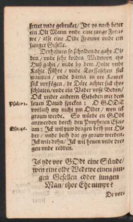 Is ydt vor Godt eine Sünde/ wen eine olde Wedewe einen jungen Gesellen edder jungen Man/ thor Ehe nimpt?