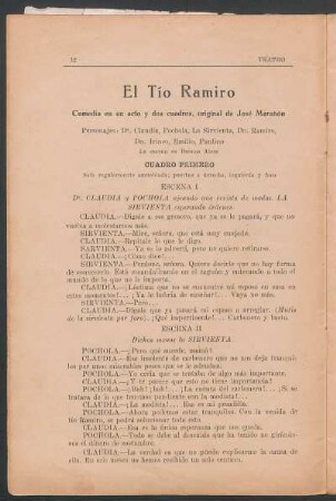 El tío Ramiro : comedia en un acto y dos cuadros