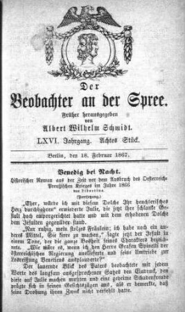 8. Stueck, 18. Februar 1867