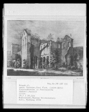 Klosterkirche in Paulinzella, südöstliche Ansicht