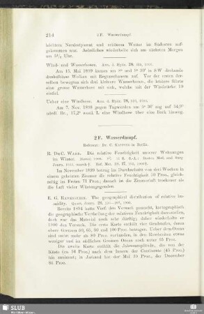 2 F. Wasserdampf