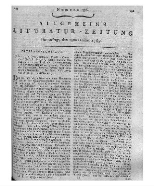 Bouginé, Carl Joseph: Handbuch der allgemeinen Litterargeschichte nach Heumanns Grundriß / Carl Joseph Bouginé. - Zürich : Orell, Geßner, Füßli Bd. 1. - 1789