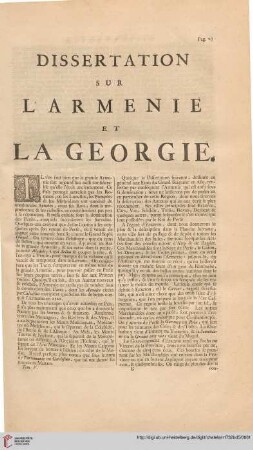 Dissertation sur lArmenie et la Georgie