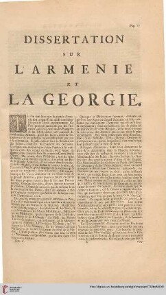 Dissertation sur lArmenie et la Georgie