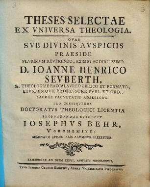 Theses selectae ex universa theologia