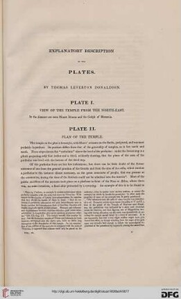 Explanatory Description of the Plates
