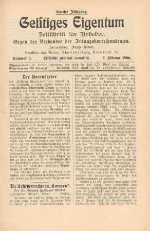 Nummer 9 (1. Februar 1906)