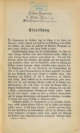 Über die Führung der Artillerie im Manöver und Gefecht
