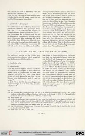 Zur sozialen Struktur des Gräberfeldes