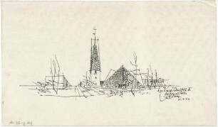 Gsaenger, Gustav; München - Bogenhausen; Ev. Kirche, Parkstadt III. - Perspektive