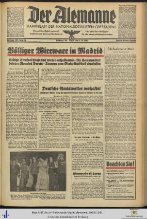 11./12.03.1939 (Samstag/Sonntag-Ausgabe)