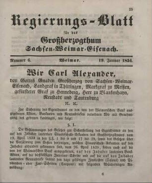 Nr. 6 : 19. Januar 1854