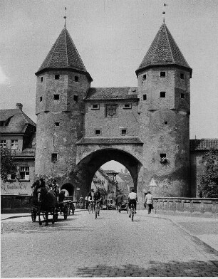 Amberg in der Oberpfalz. Ansicht des Nabburger Tores