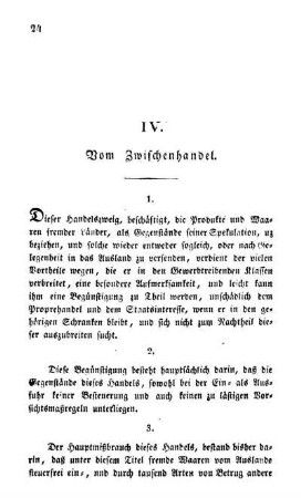 IV. Vom Zwischenhandel.